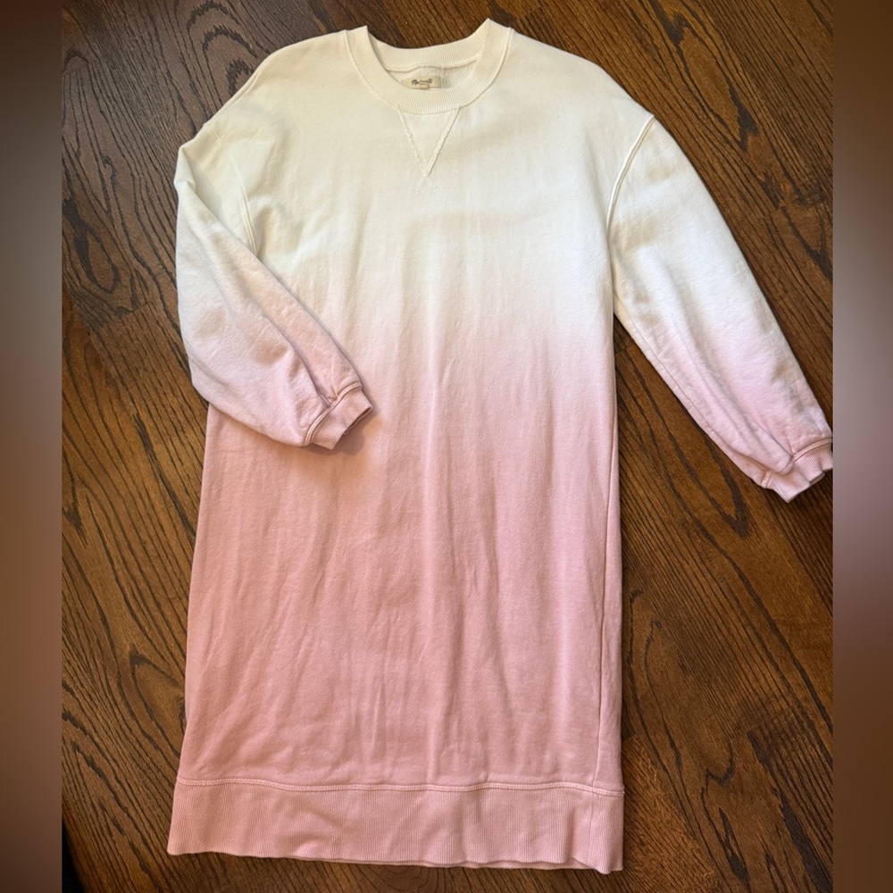 Madewell ombré sweatshirt dress